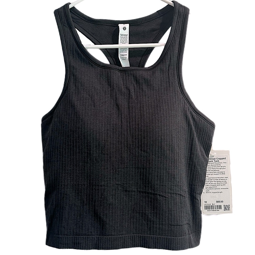 Lululemon Ebb to Street Cropped Racerback Tank Size 10